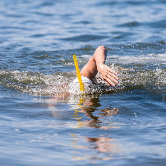Finis Swimmers Snorkel Yellow Snorkel With Silicone Mouthpiece