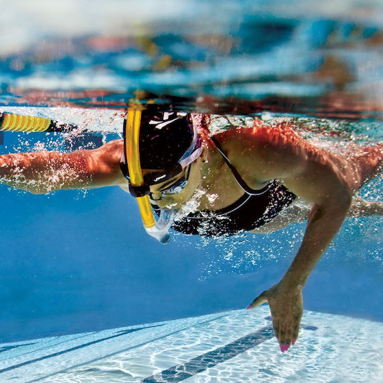 Finis Swimmers Snorkel Yellow Snorkel With Silicone Mouthpiece