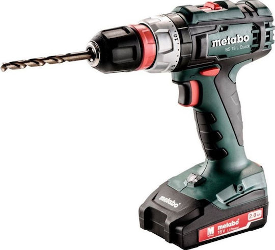 Metabo BS 18 L Set Δραπανοκατσάβιδο Μπαταρίας 18V 2x2Ah