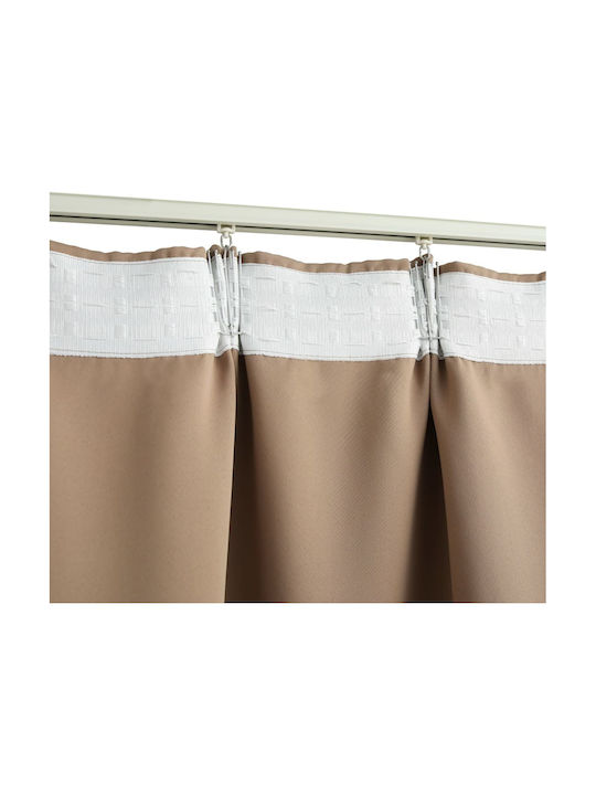 vidaXL Set Blackout Curtains With Pencil Pleat Taupe 140x225cm