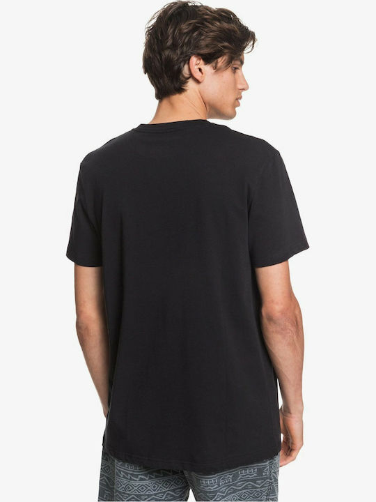 Quiksilver Words Remain T-shirt Bărbătesc cu Mânecă Scurtă Negru