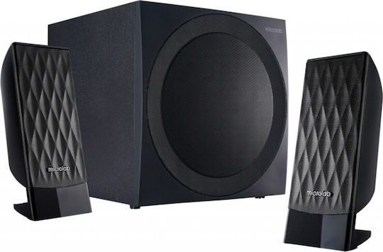 Microlab Sistem audio 2.1 M-300BT 38W cu Media digitale Player și Bluetooth Negru