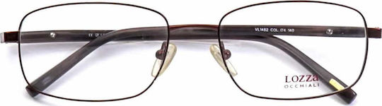 Lozza Metal Eyeglass Frame Burgundy 1482 I74
