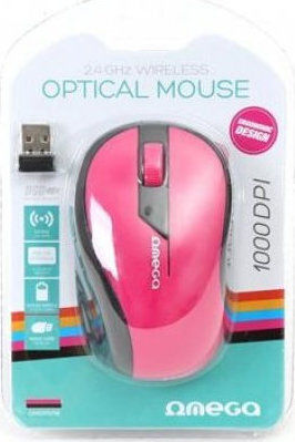 Omega 415 Wireless Ασύρματο Ποντίκι Pink/Black