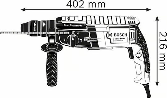 Bosch GBH 2-28 Professional Κρουστικό Σκαπτικό Πιστολέτο Ρεύματος 880W με Υποδοχή SDS Plus 0611267500