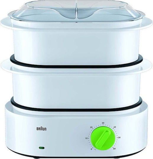 Braun Tribute Collection Food Steamer with 2 Steaming Decks 6.2lt