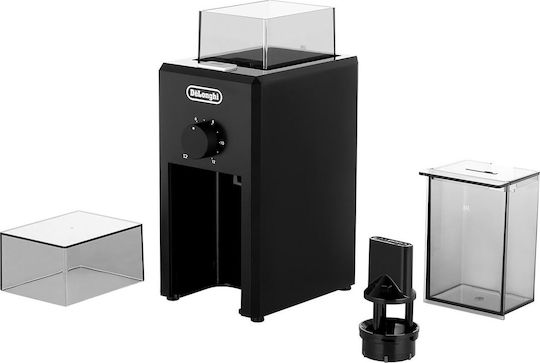 De'Longhi Ηλεκτρικός Μύλος Καφέ 110W με Χωρητικότητα 120gr και 16 Επίπεδα Άλεσης Μαύρος