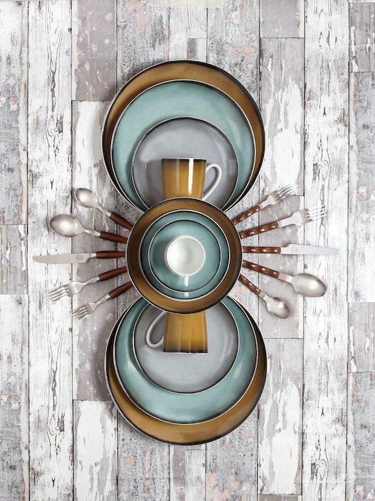 Cryspo Trio Fantastic Colorful Porcelain Dinnerware Set 25.431.40 20pcs