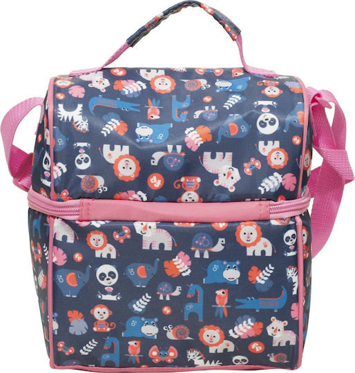 Fisher Price Elephant School Insulated Shoulder Lunch Bag 3.5lt Blue 20 x 15 x 24cm