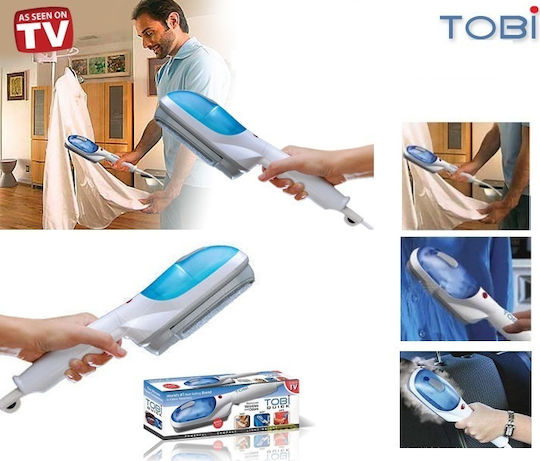 Tobi Travel Steamer Ατμοκαθαριστής Ρούχων Χειρός 650W με Δοχείο 100ml Μπλε