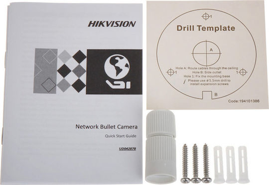 Hikvision DS-2CD1043G0-I(C) IP Cameră de Supraveghere Full HD+ 4MP Rezistentă la apă cu Lentilă 2.8mm