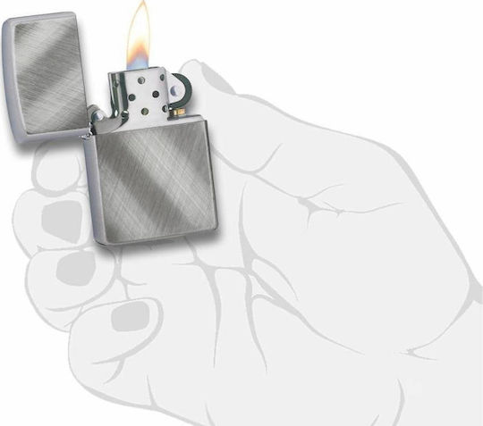 Zippo Classic Αντιανεμικός Αναπτήρας Φλόγας Diagonal Weave