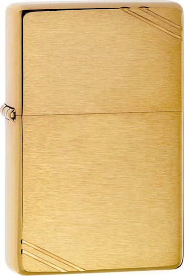 Zippo Vintage Αντιανεμικός Αναπτήρας Φλόγας σε Χρυσό χρώμα