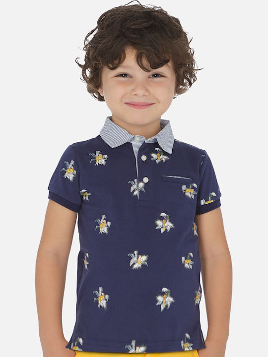 Mayoral Kids Polo Short Sleeve Blue