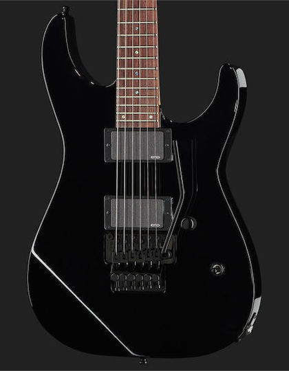 ESP E-II M-II Neck Thru Set Elektrische Gitarre Schwer mit HH Tonabnehmerkonfiguration Schwarz mit Tasche