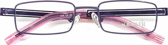 Marasil Kindlich Metallisch Brillenrahmen Lila 434 C4