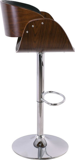 Joy Bar Stool with Backrest & Adjustable Height Black 58x57x83-113 cm EM105,1