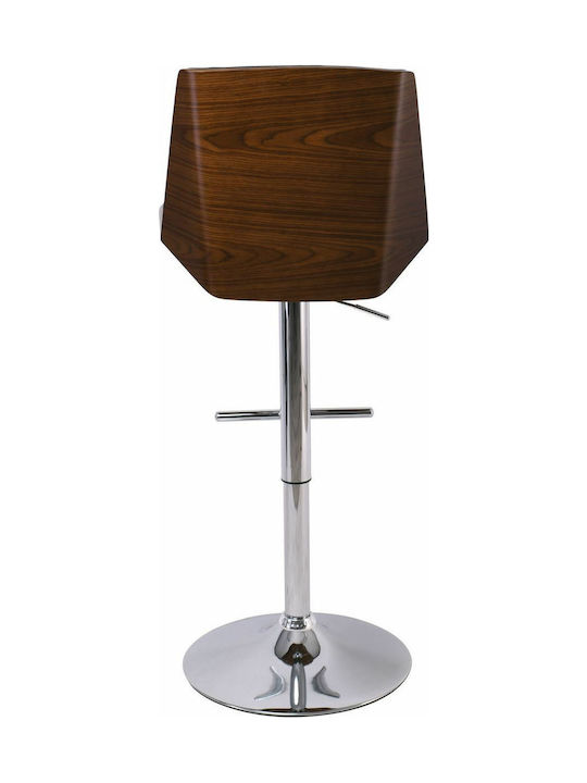 Stool Bar Numan with Back & Adjustable Height Black 52x50x96-117cm
