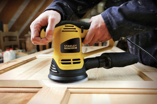 Stanley Έκκεντρο Τριβείο 125mm Ρεύματος 480W με Ρύθμιση Ταχύτητας και με Σύστημα Αναρρόφησης