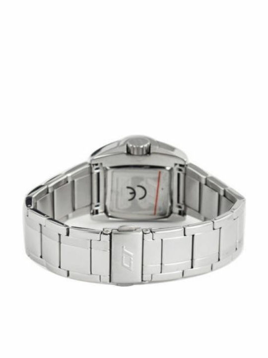Chronotech Γυναικείο Ρολόι 33mm Μπαταρίας με Ασημί Μεταλλικό Μπρασελέ