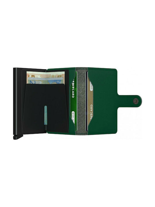 Miniwallet Yard Portofel bărbați Cărți cu mecanism de glisare Verde