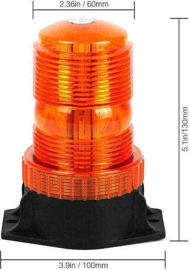 Autoline Far Auto LED 12 / 24V 6cm cu Portocaliu Iluminare