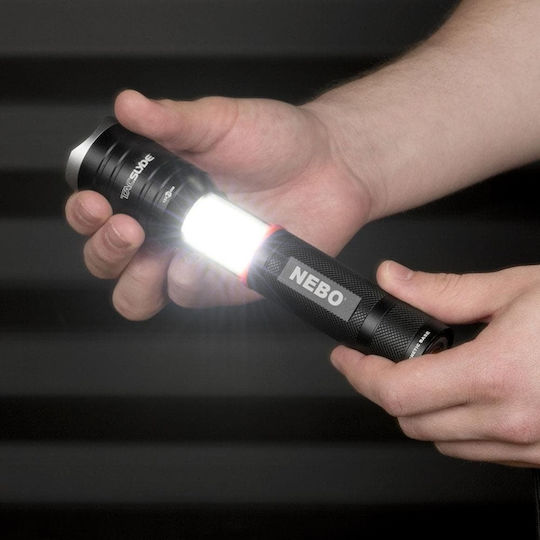 Nebo Taschenlampe LED IPX4 Doppelte Funktion mit maximaler Helligkeit 300lm Tac Slyde Schwarz