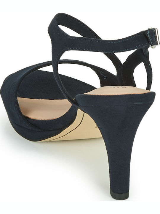 Suede Sandals Navy Blue