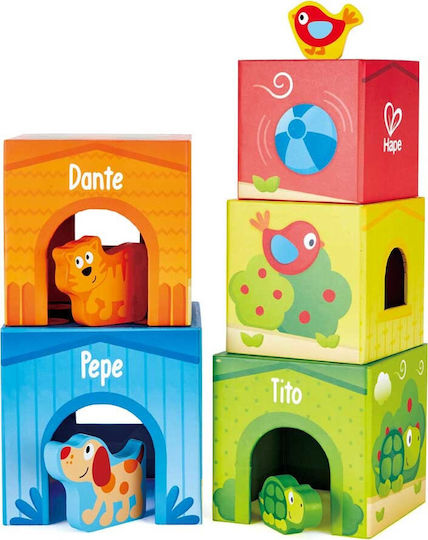 Hape Activity Cube Cubes Tower The Friends of Pepe for 18++ Months
