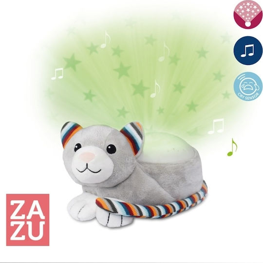 Zazu Sleep Toy Kiki Γατούλα Projector made of Fabric with White Noise and Cry Sensor for 0++ Months