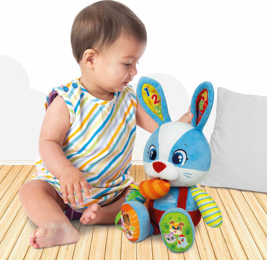 Baby Clementoni Ζωάκι Λέλος το Λαγουδάκι από Ύφασμα με Μουσική και Ήχους για 10+ Μηνών