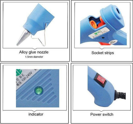 Best Пистолет за лепене 20W за Силиконови Пръчки 7мм