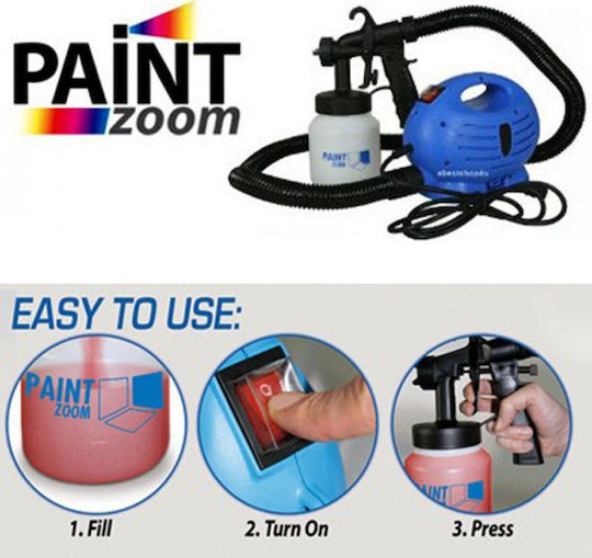 PaintZoom Ηλεκτρικό Πιστόλι Βαφής 650W με Δοχείο 0.8lt