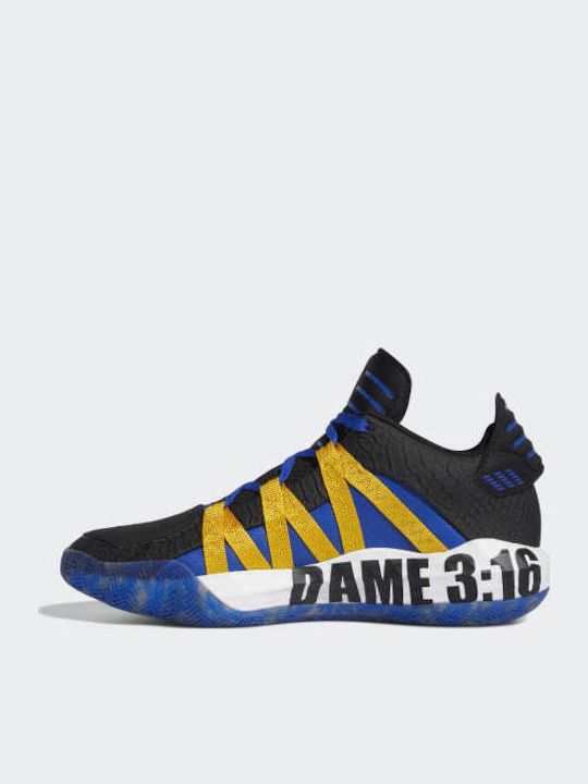 Dame 6 Χαμηλά Μπασκετικά Παπούτσια Core Black / Gold Metallic / Royal Blue