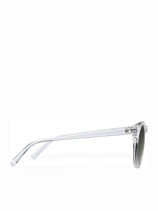 Meller Kubu Unisex Sunglasses with Transparent Plastic Frame and Green Polarized Lens K-MINOLI