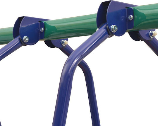 vidaXL Leagăn Dublu Pentru Utilizare Profesională Metalic 324x155x182cm Pentru 3+ Ani