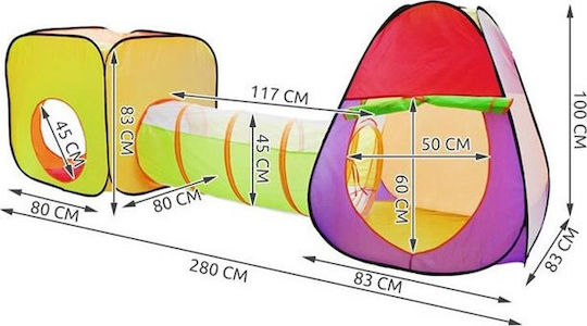 Children's Play Tent Tunnel Multicolour For Age 3 And Up