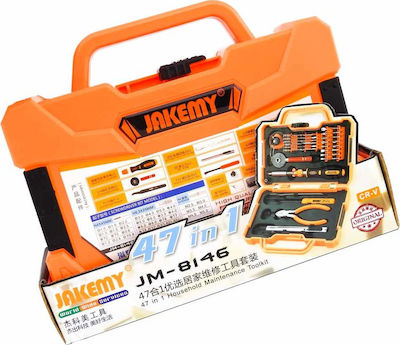 Jakemy JM-8146 Tool Casket with 47 Electrician's Tool Set