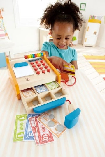 Hape Wooden Toy Cash Register for 3+ Years 15 cm 37 pcs