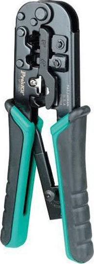 Proskit Ethernet Internet Cable Crimping Plier RJ12, RJ11, RJ45, RJ10 with Cable Cutter & Ratchet Mechanism (Length 180mm)
