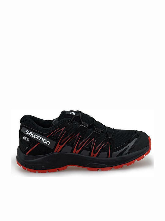 XA Pro 3D Junior Αδιάβροχα Αθλητικά Παιδικά Παπούτσια Running με Κορδόνια Μαύρα