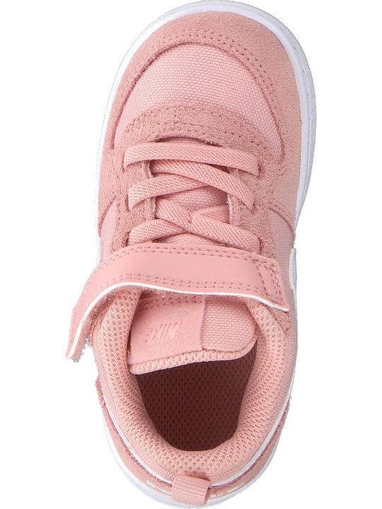 Court Borough Low PE TDV Kinder Sportschuhe Team Rot / Metallic Silber / Weiß