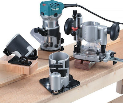 Makita RT0700CX3J Plunge Router 710W cu Reglaj de Viteză