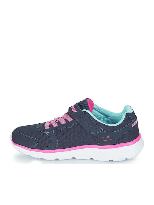 Skechers Pantofi Sport pentru Copii Alergare Flat Gore & Strap Negre