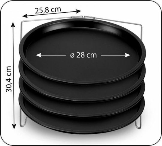 Guardini Aluminum Baking Pan with Non-Stick Coating 28cm 4 Pieces