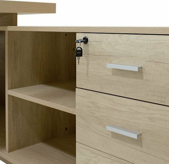 Ъглово Офис Бюро Amazon Дървено Обърнато 200x170x75см