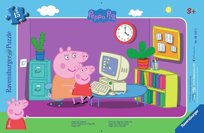 Puzzle pentru Copii Peppa Pig pentru 3++ Ani 15buc Ravensburger