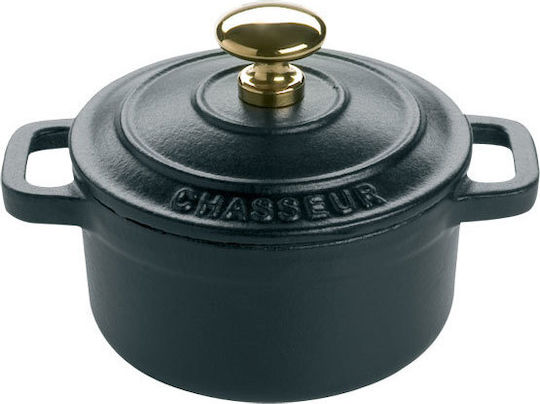 Matfer Cast Iron Pressure Cooker Capacity 6.1lt with Diameter 28cm and Height 18cm.