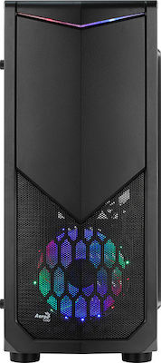 Aerocool Tomahawk-A Gaming Midi Tower Κουτί Υπολογιστή με Πλαϊνό Παράθυρο Μαύρο