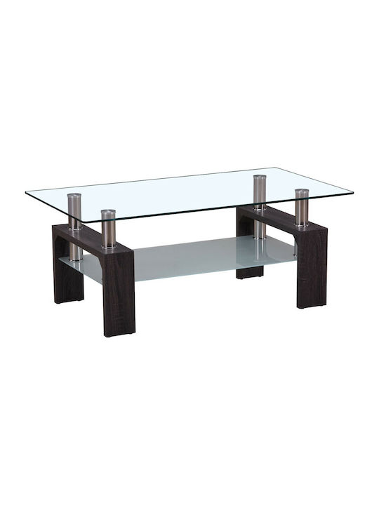 Rectangular Coffee Table Cameron Transparent L110xW60xH45cm